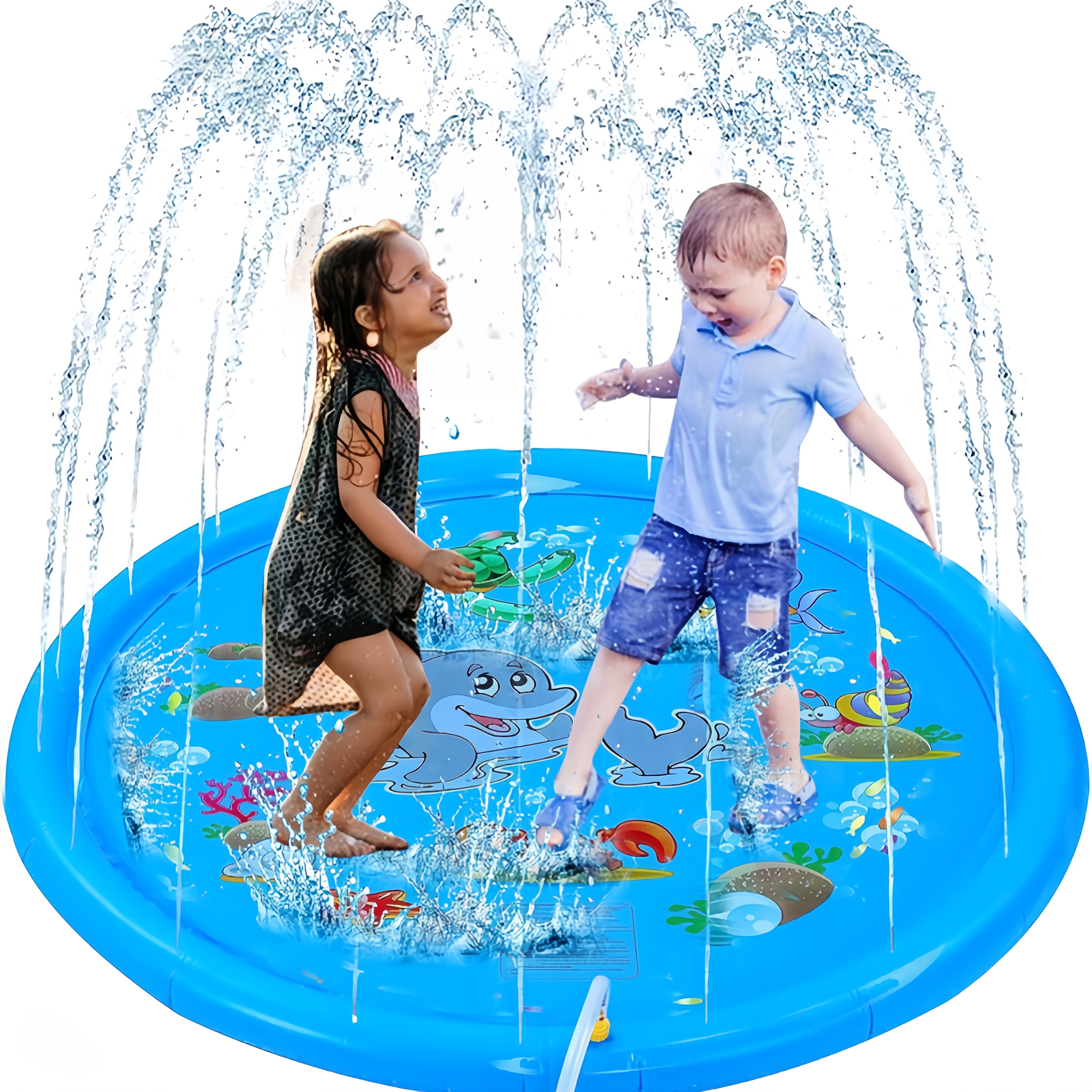 Kids Outdoor Playground - PVC Inflatable Splash Pad Sprinkler for