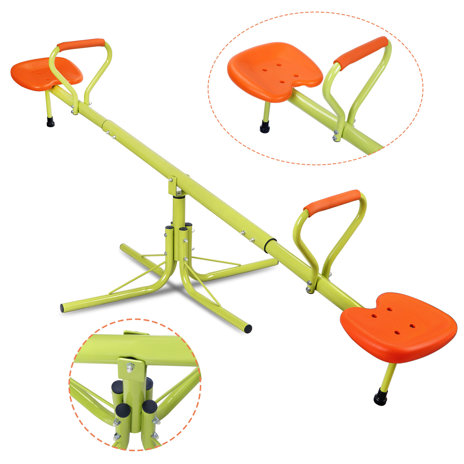 Kids Outdoor Playground - Rotation Outdoor Kids Seesaw 360 Degree