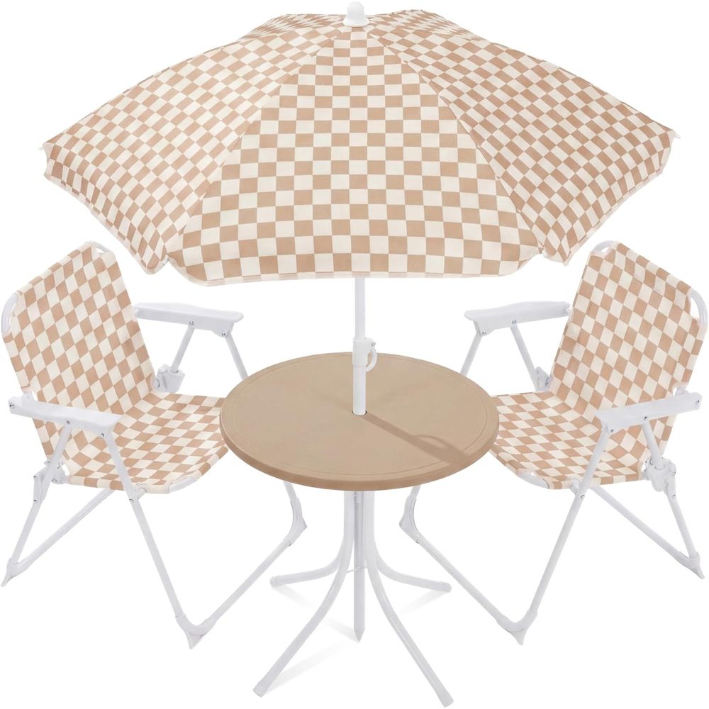 Kids Outdoor Table With Umbrella - Kids Picnic Table and Chair Set