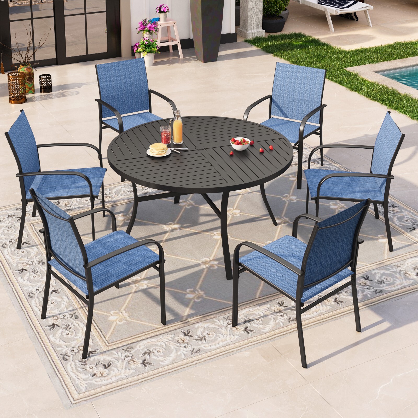 Kids Outdoor Table And Chairs With Umbrella - Outdoor Table Chairs Set Patio Dining