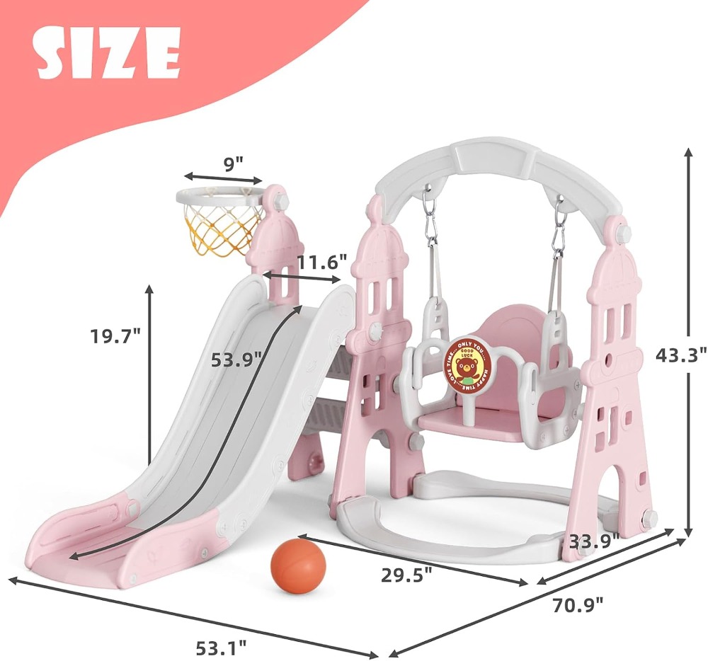 4-in-1 Kids Slide and Swing Se – обзор и цена Kids Outdoor Playground
