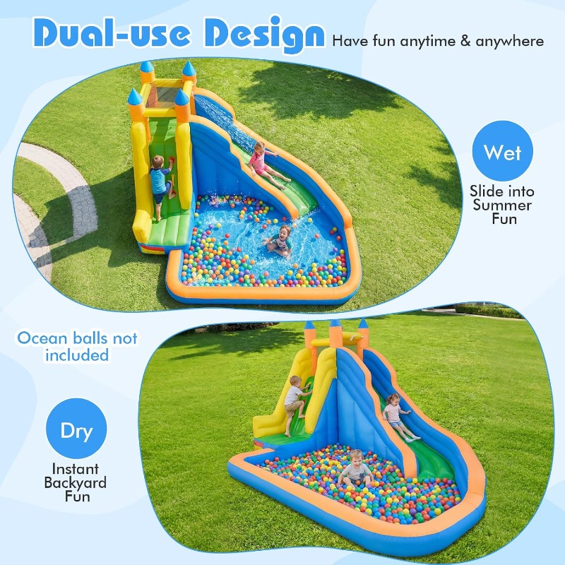 Costzon Inflatable Water Slide – обзор и цена Kids Outdoor Water Slide