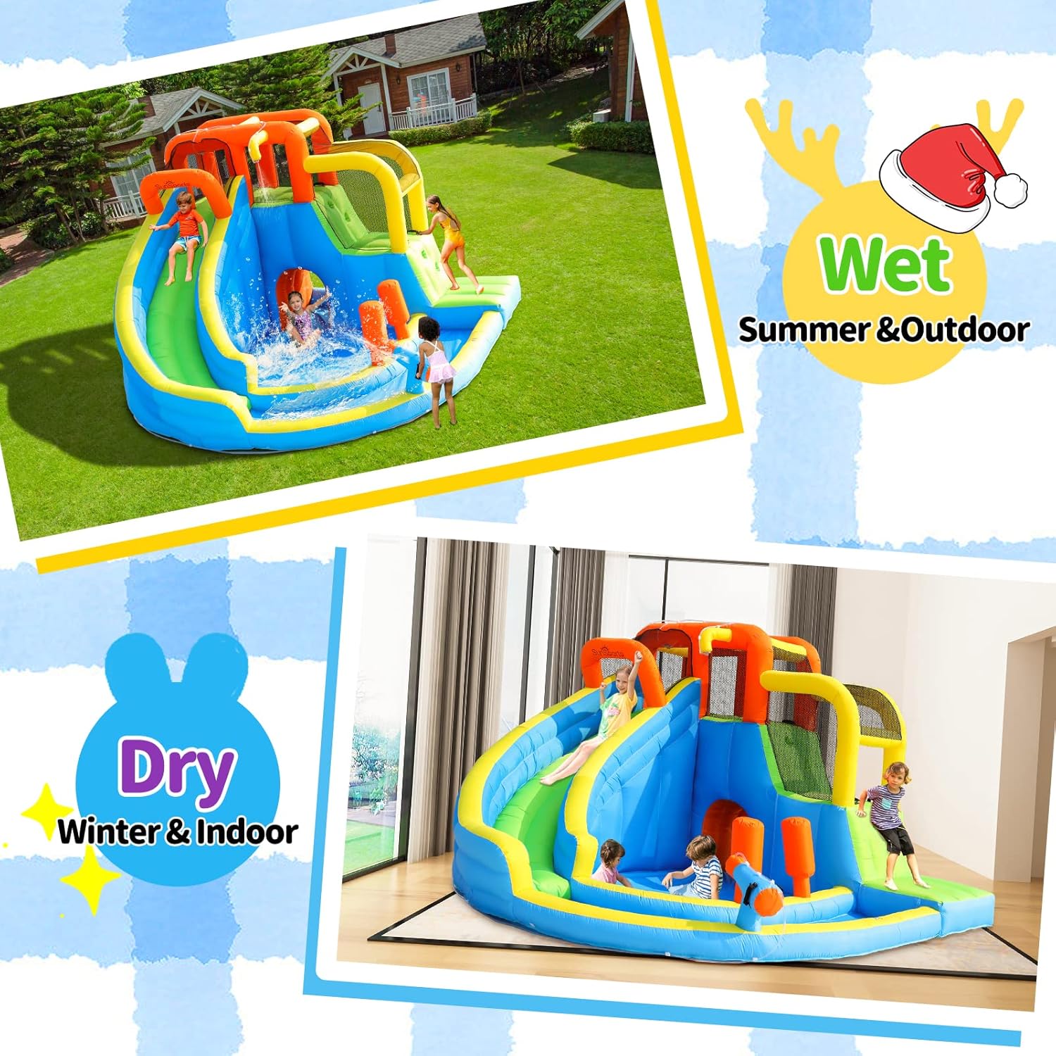 Kids Inflatable Water Slide Bo – обзор и цена Kids Outdoor Water Slide