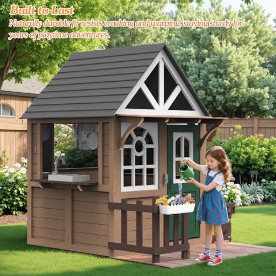 Outdoor play house for kids: f – обзор и цена Kids Outdoor House With Kitchen