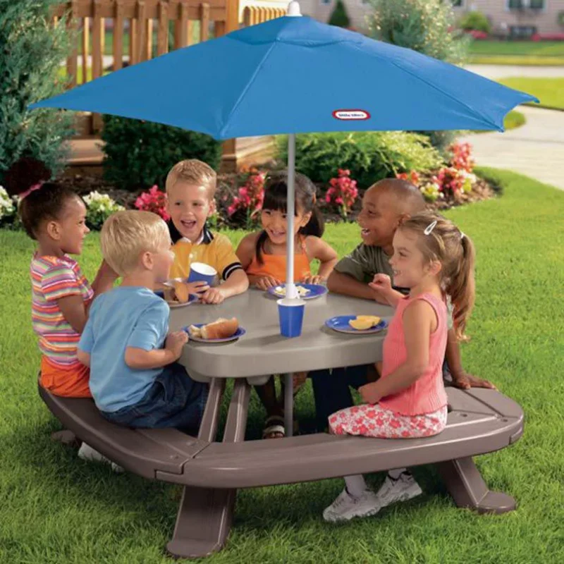 Outdoor  Kids Picnic Table Toy – обзор и цена Kids Outdoor Table And Chairs With Umbrella