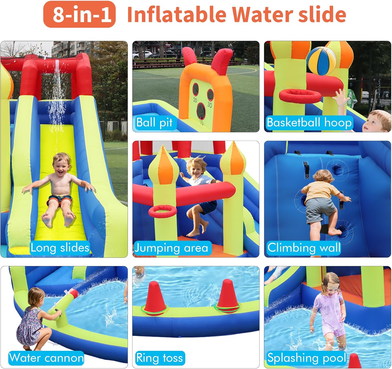 Kids Jumping Castle with Two L – обзор и цена Kids Outdoor Water Slide