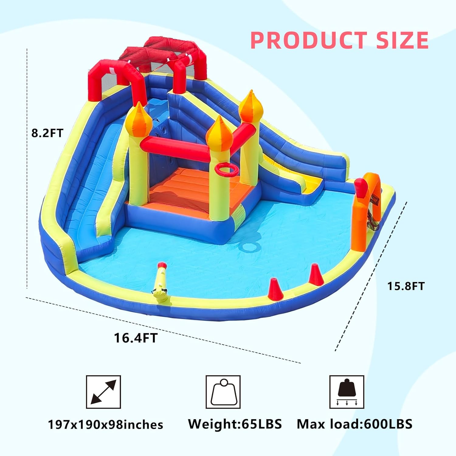 Kids Jumping Castle with Two L – обзор и цена Kids Outdoor Water Slide