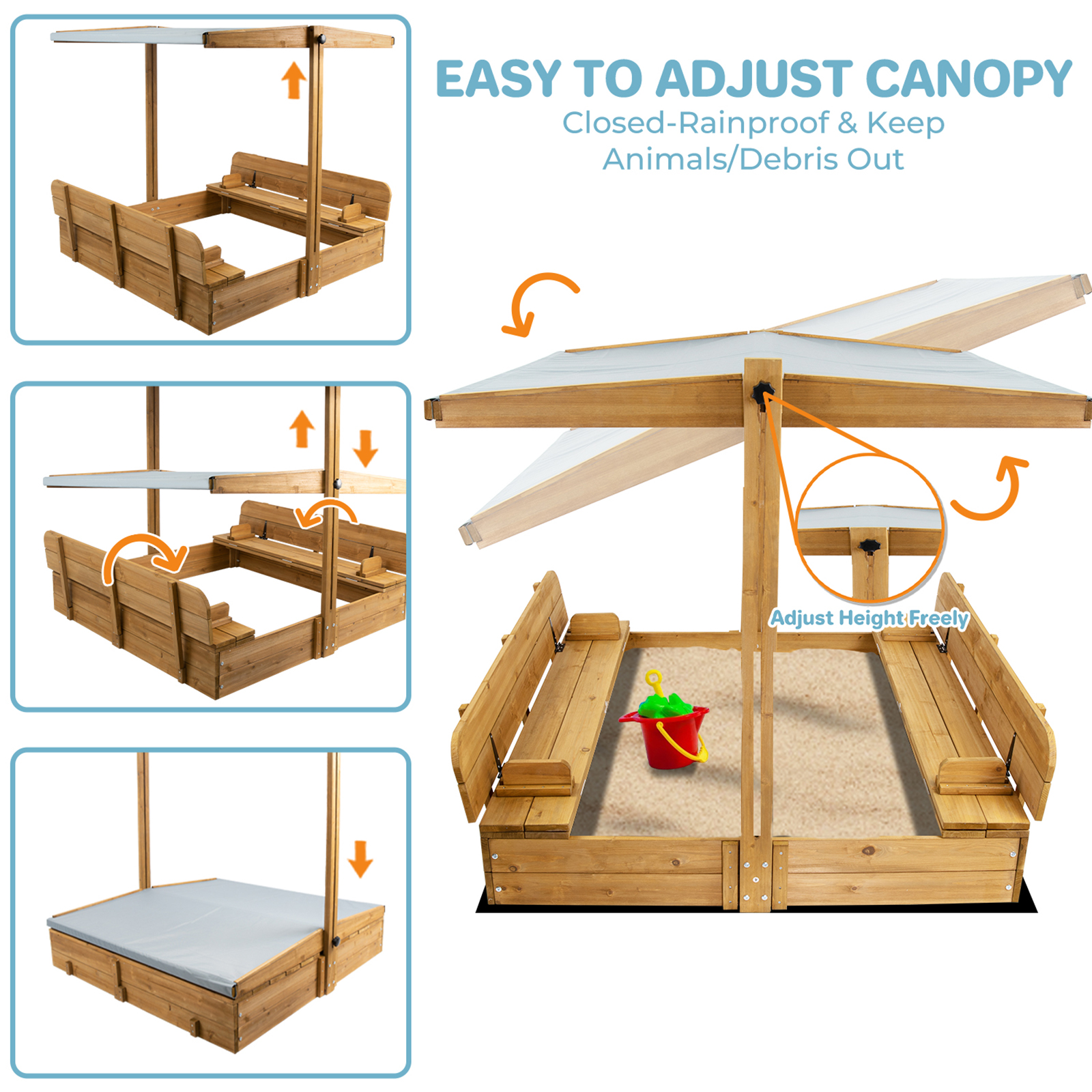 Kids Sand Box with Cover，Woode – обзор и цена Kids Outdoor Foldable Chair