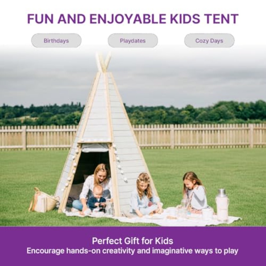 Outdoor wooden teepee tent for – обзор и цена Kids Outdoor Teepee