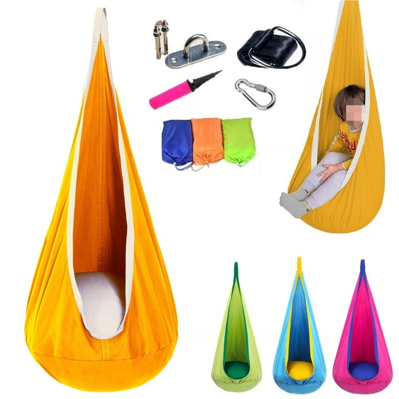 1Pc Kids Pod Swing Seat Cotton – обзор и цена Kids Yellow Outdoor Chair