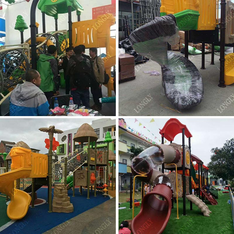 Commercial Plastic Slide 450x2 – обзор и цена Kids Outdoor Playground