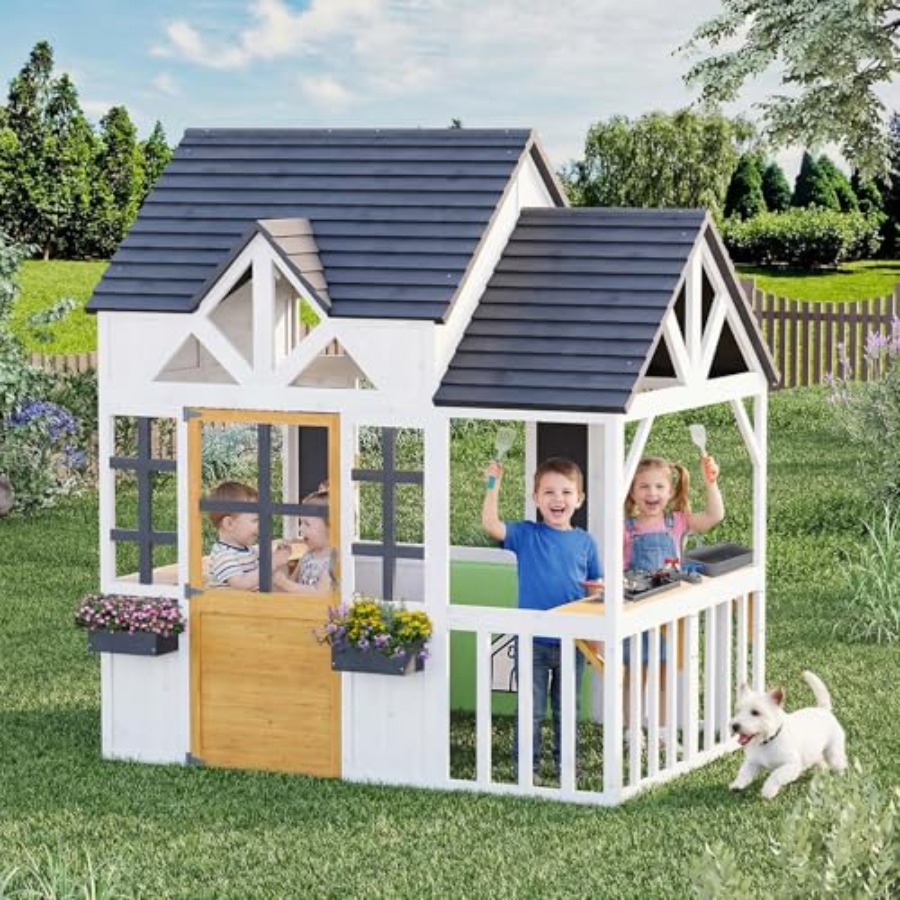 Outdoor play house for kids: e – обзор и цена Kids Outdoor House With Kitchen