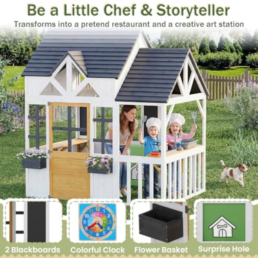 Outdoor play house for kids: e – обзор и цена Kids Outdoor House With Kitchen
