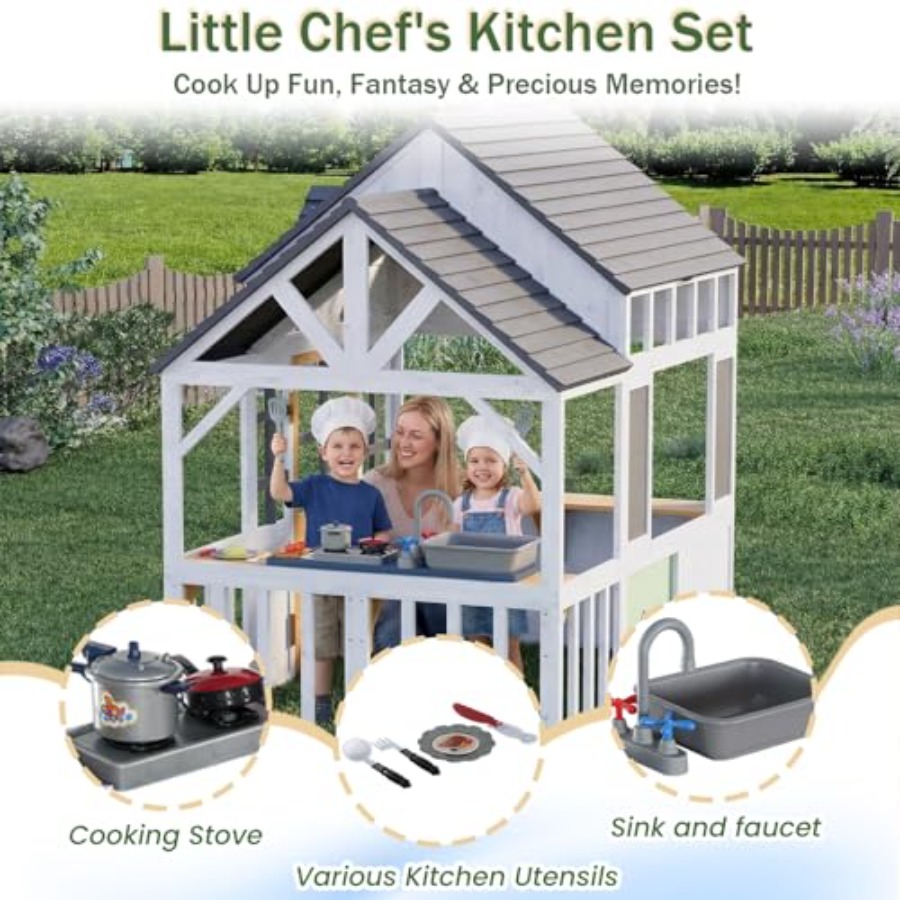 Outdoor play house for kids: e – обзор и цена Kids Outdoor House With Kitchen