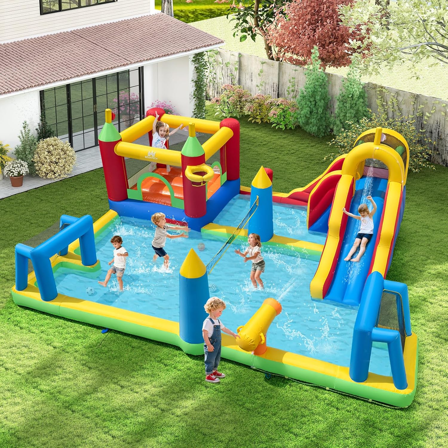9-in-1 Inflatable Water Slide  – обзор и цена Kids Outdoor Water Slide