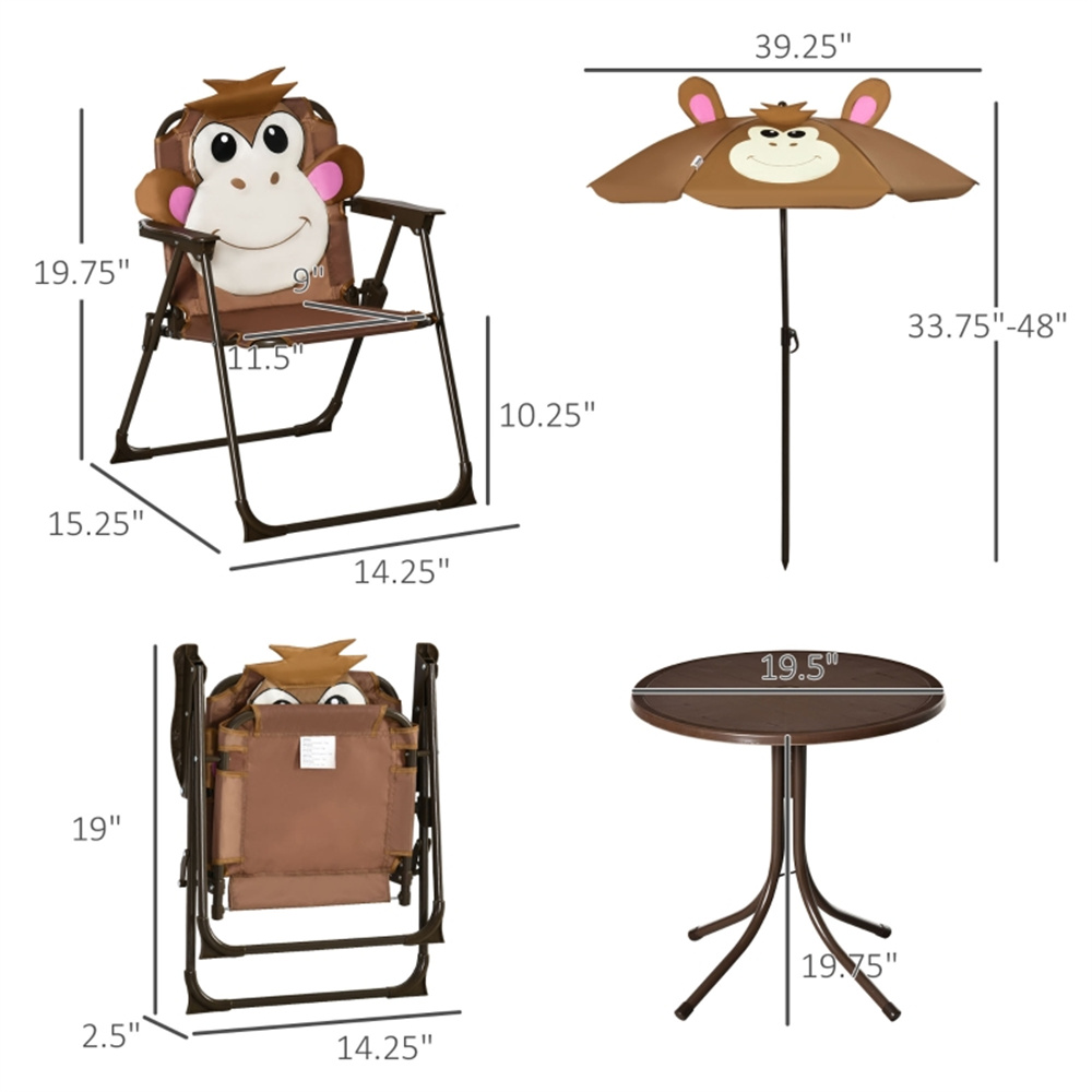 Cute Monkey Kids Patio Table C – обзор и цена Kids Outdoor Table And Chairs With Umbrella