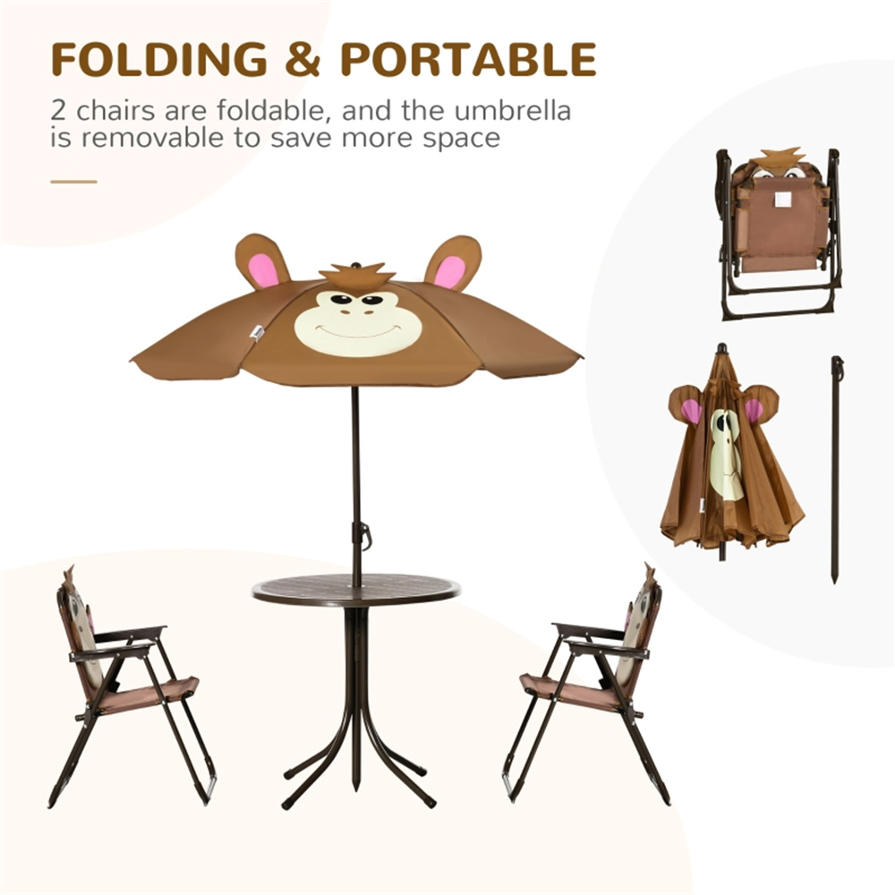 Cute Monkey Kids Patio Table C – обзор и цена Kids Outdoor Table And Chairs With Umbrella
