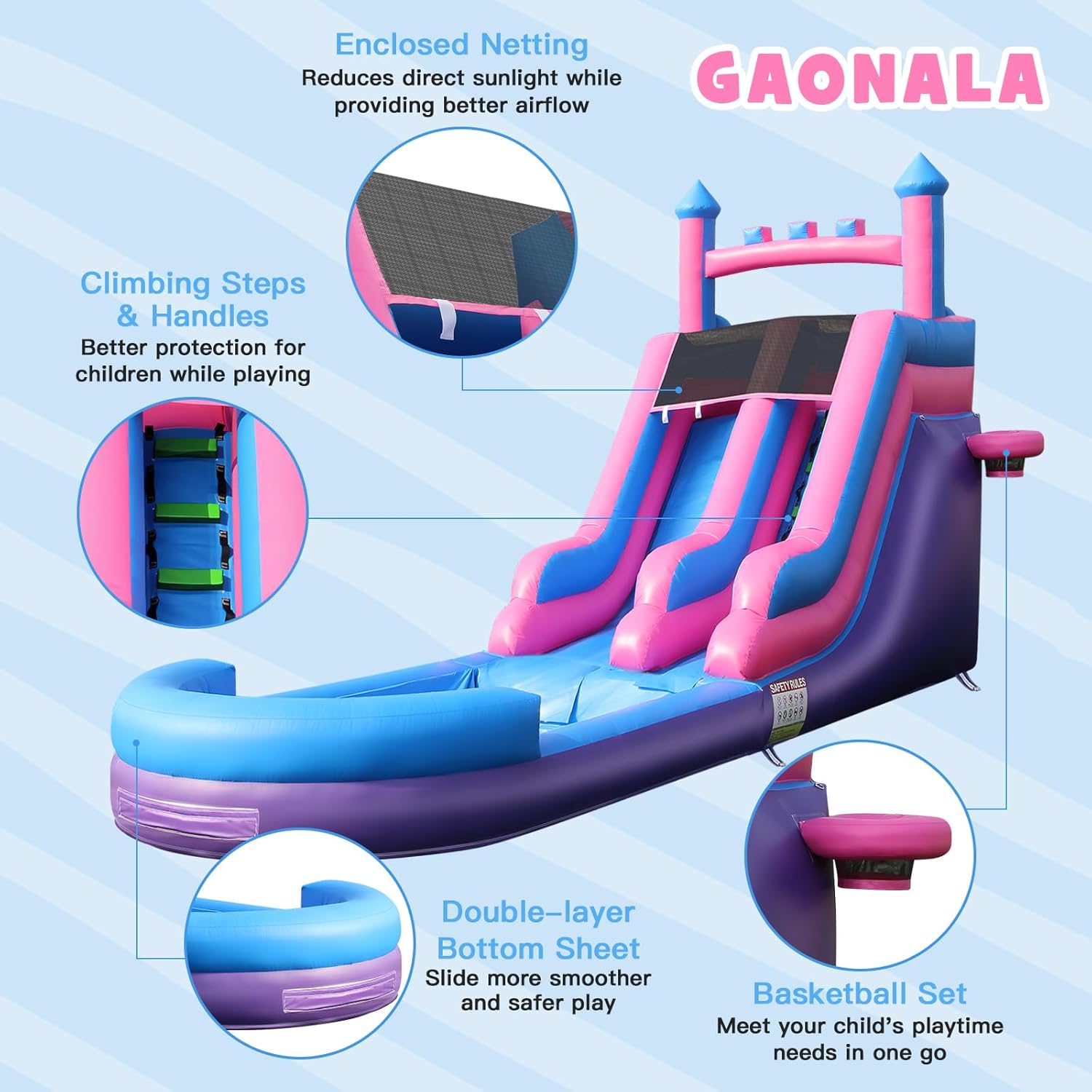 26.2 FT Heavy Duty Inflatable  – обзор и цена Kids Outdoor Water Slide