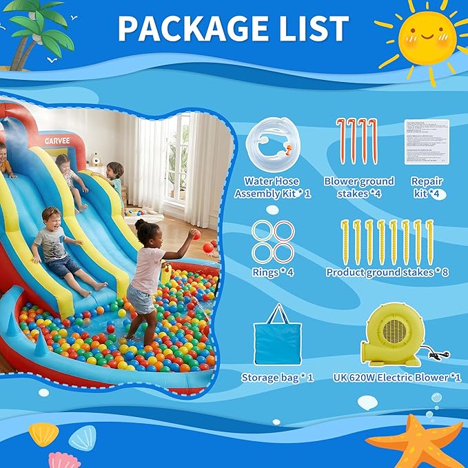 All-Season 8-in-1 Inflatable W – обзор и цена Kids Outdoor Water Slide