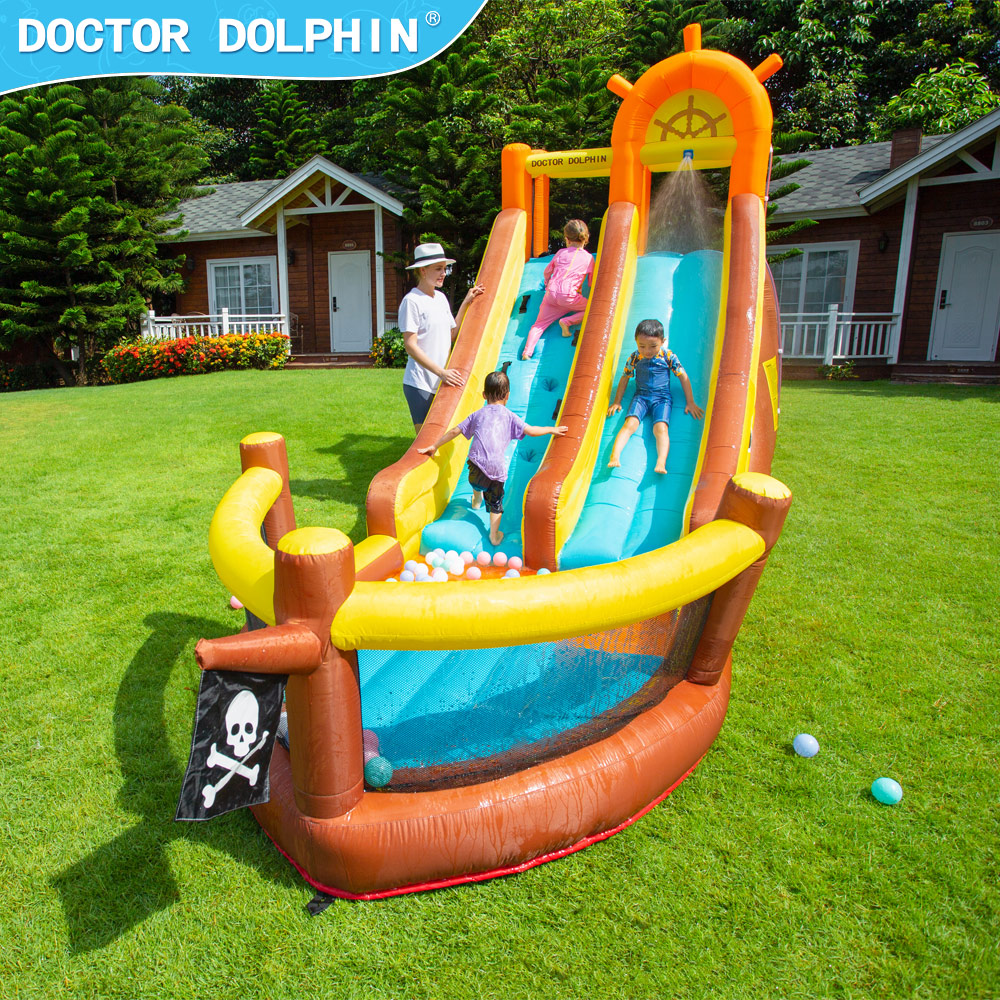 Doctor Dolphin Pirate Ship Out – обзор и цена Kids Outdoor Water Slide