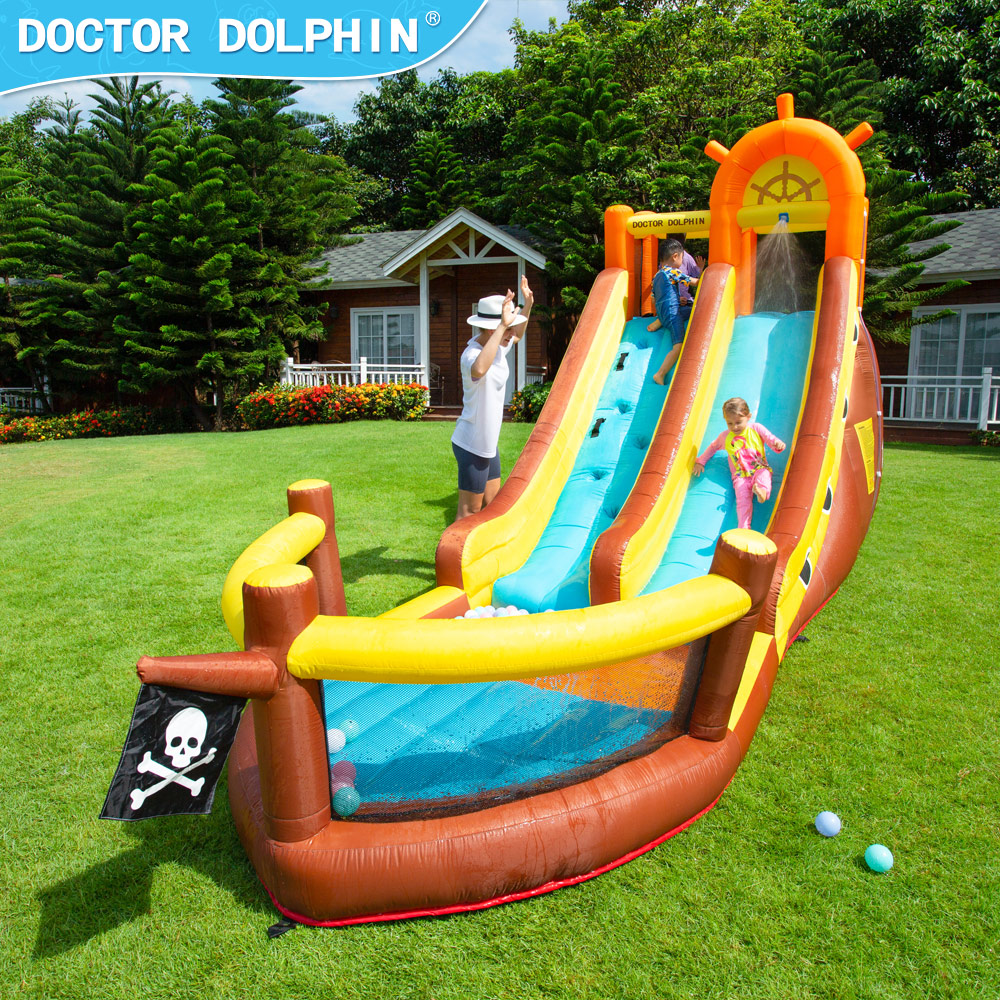 Doctor Dolphin Pirate Ship Out – обзор и цена Kids Outdoor Water Slide
