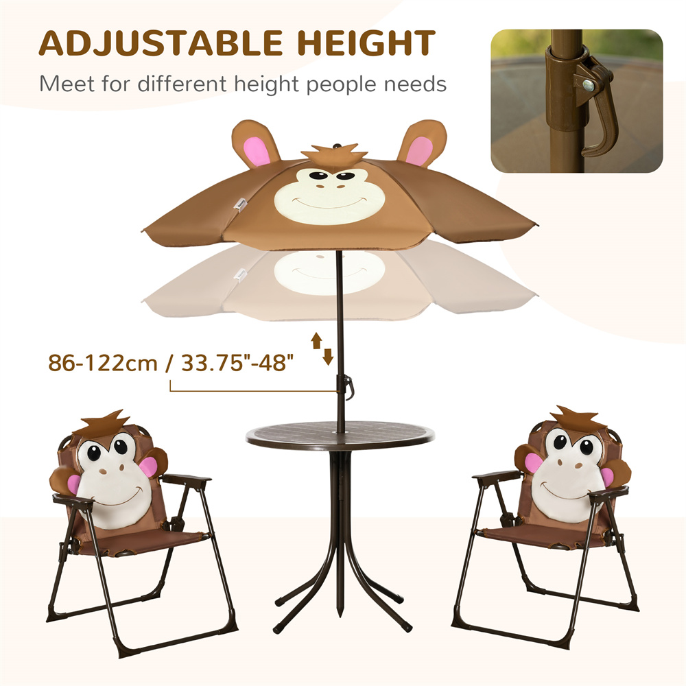 Cute Monkey Kids Patio Table C – обзор и цена Kids Outdoor Table And Chairs With Umbrella
