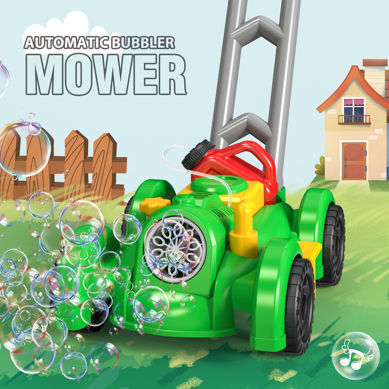 Trolley Bubble Machine Gun Car – обзор и цена Kids Outdoor Lawn Mower
