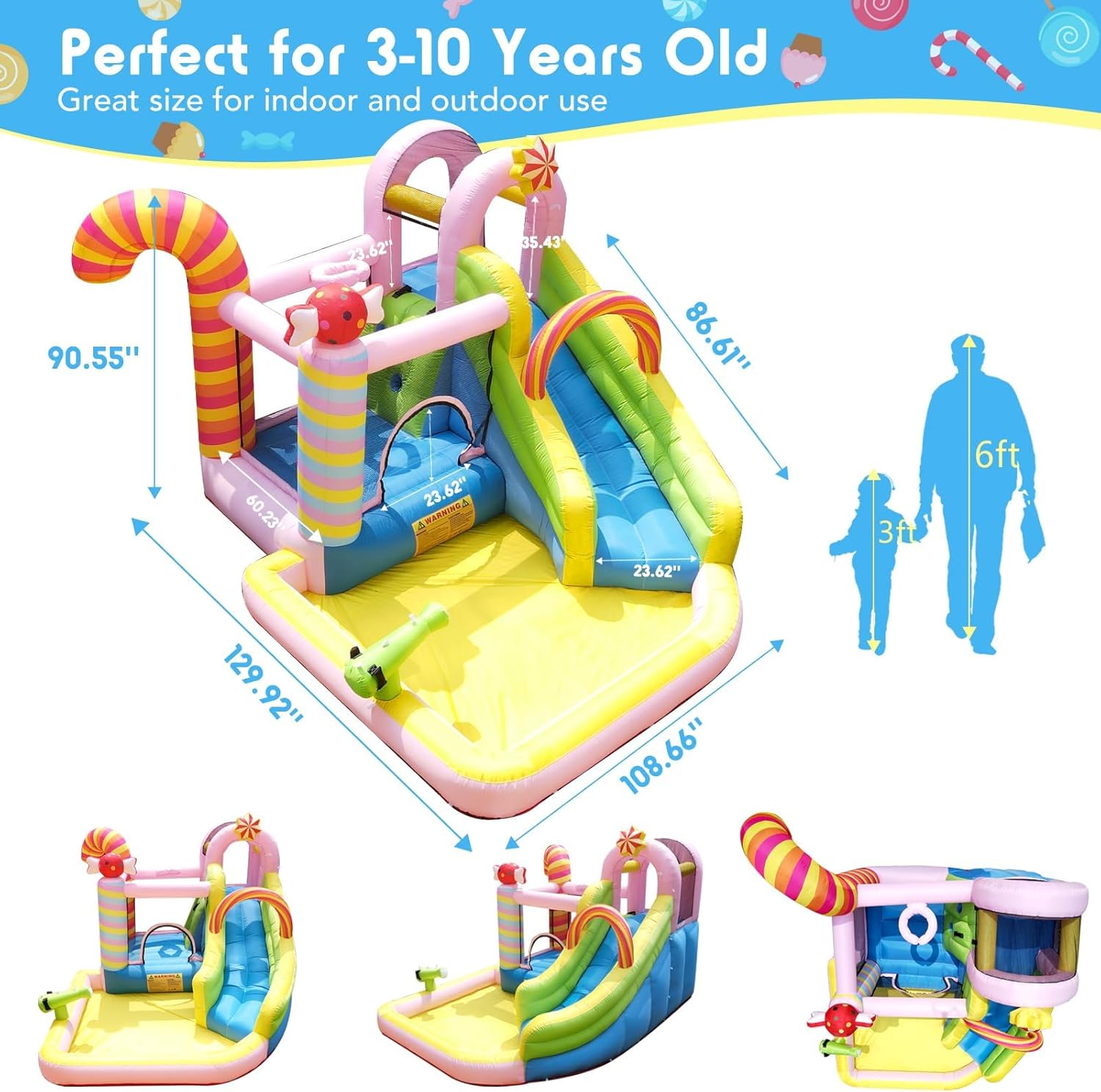 Kids Inflatable Water Slide Bo – обзор и цена Kids Outdoor Water Slide