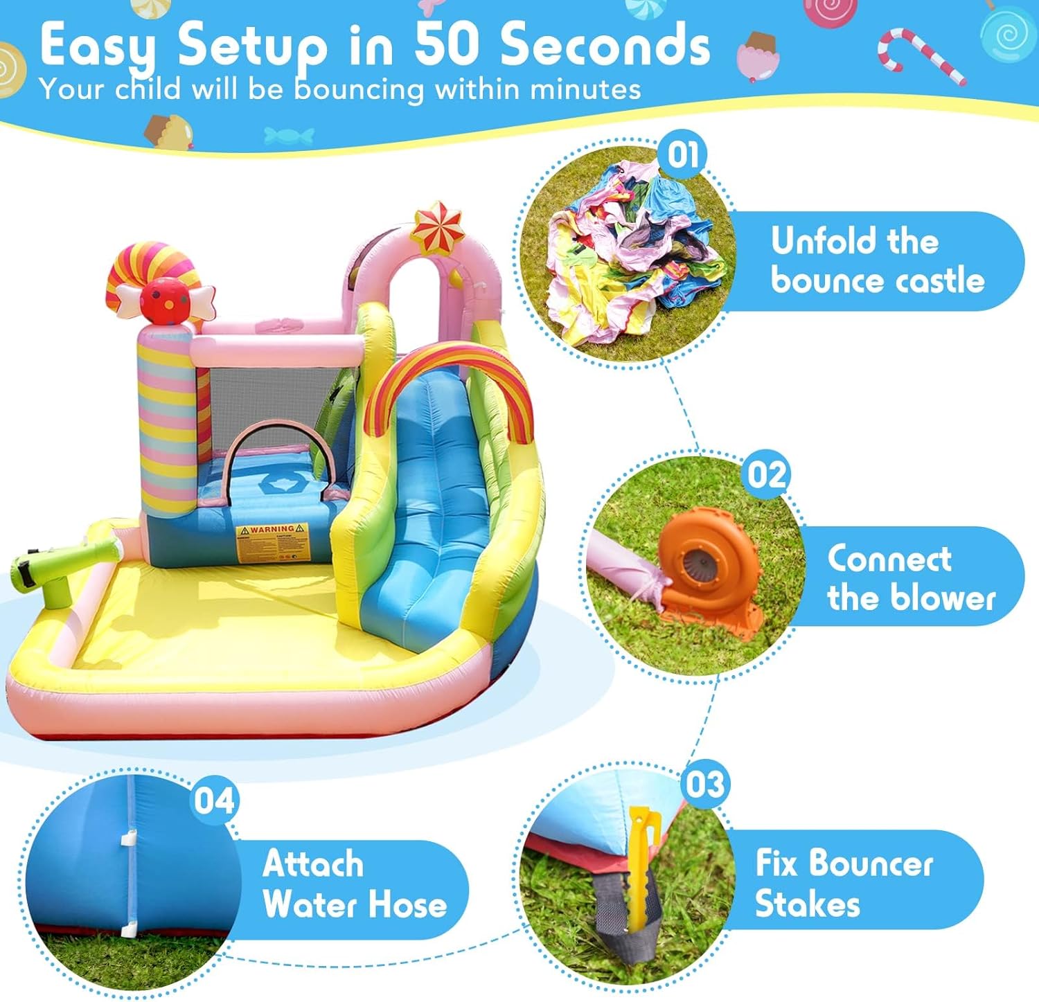 Kids Inflatable Water Slide Bo – обзор и цена Kids Outdoor Water Slide