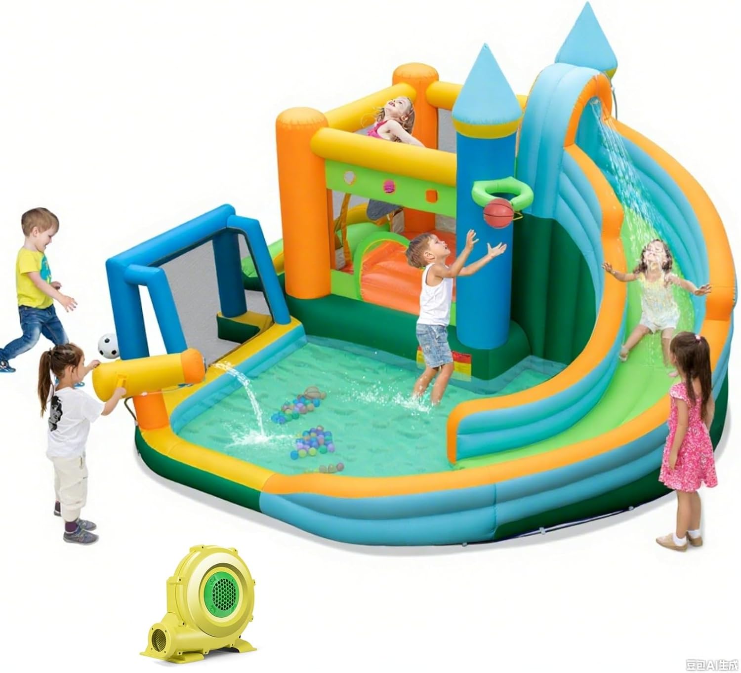 9-in-1 Inflatable Water Slide  – обзор и цена Kids Outdoor Water Slide