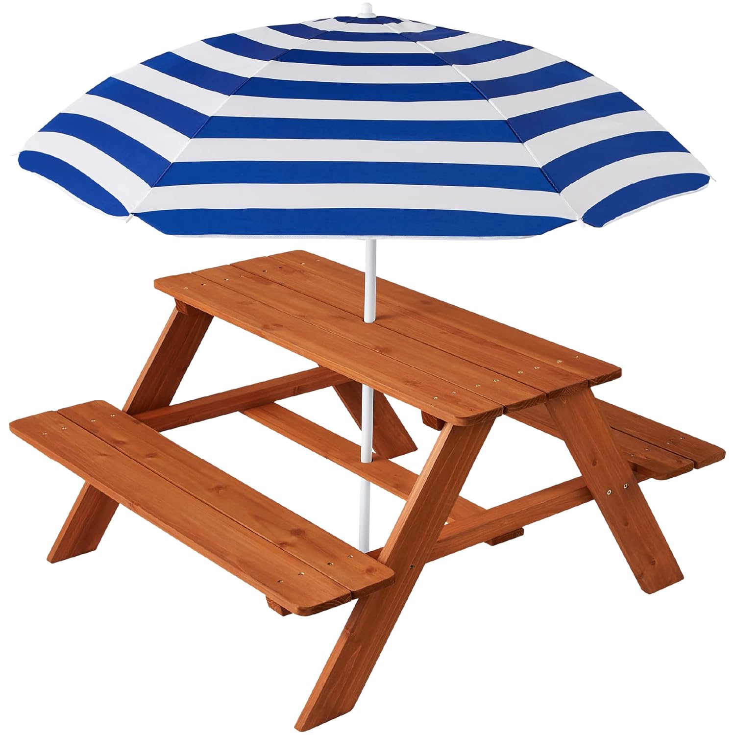Wooden Kids Picnic Table with  – обзор и цена Kids Outdoor Bench With Umbrella