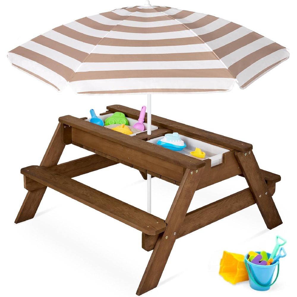 Kids Picnic Table with Umbrell – обзор и цена Kids Outdoor Table With Umbrella