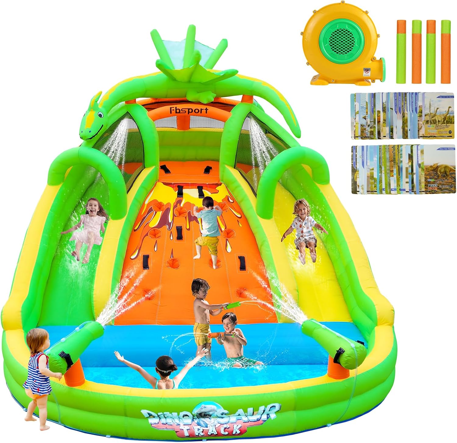 Kids Inflatable Bounce House w – обзор и цена Kids Outdoor Water Slide