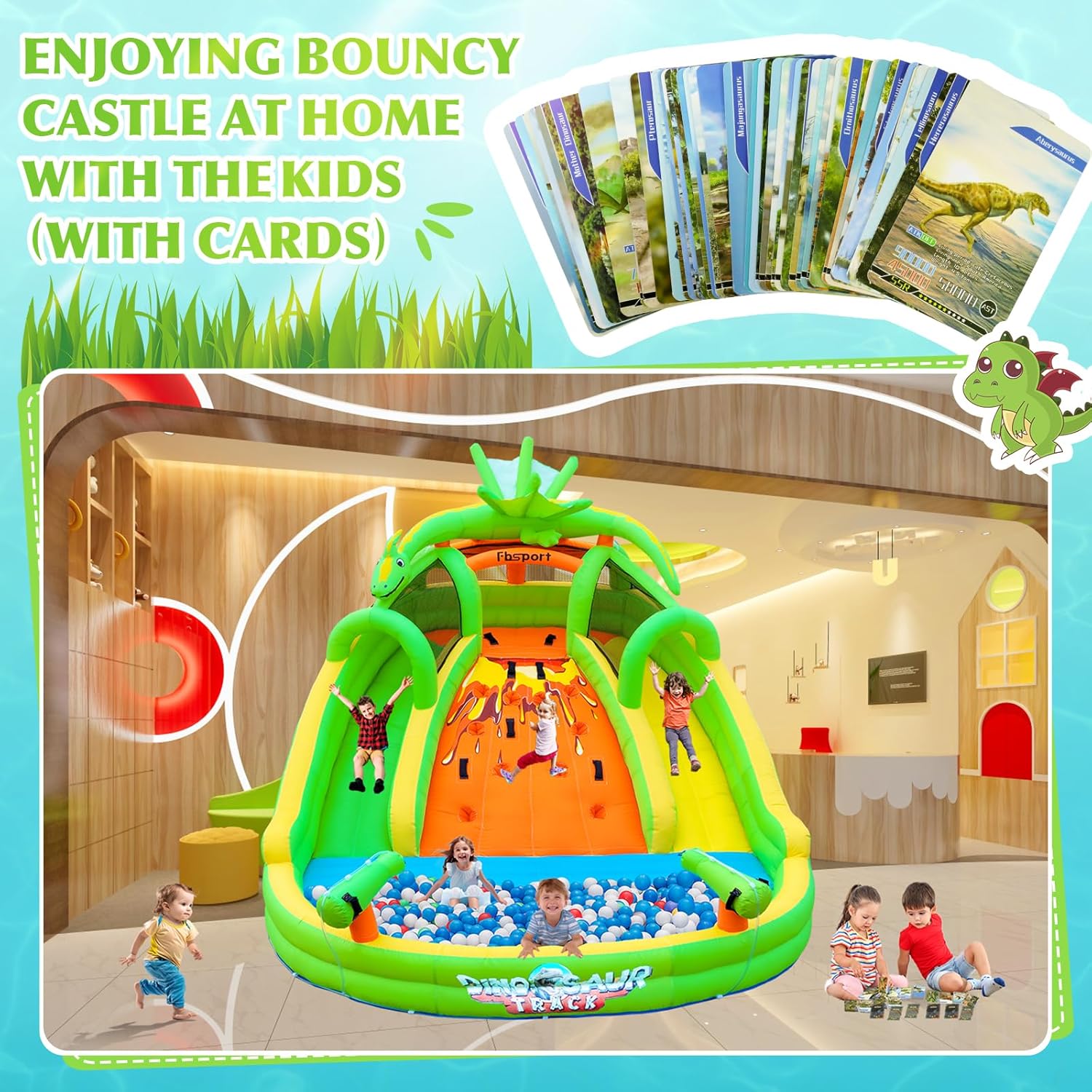 Kids Inflatable Bounce House w – обзор и цена Kids Outdoor Water Slide