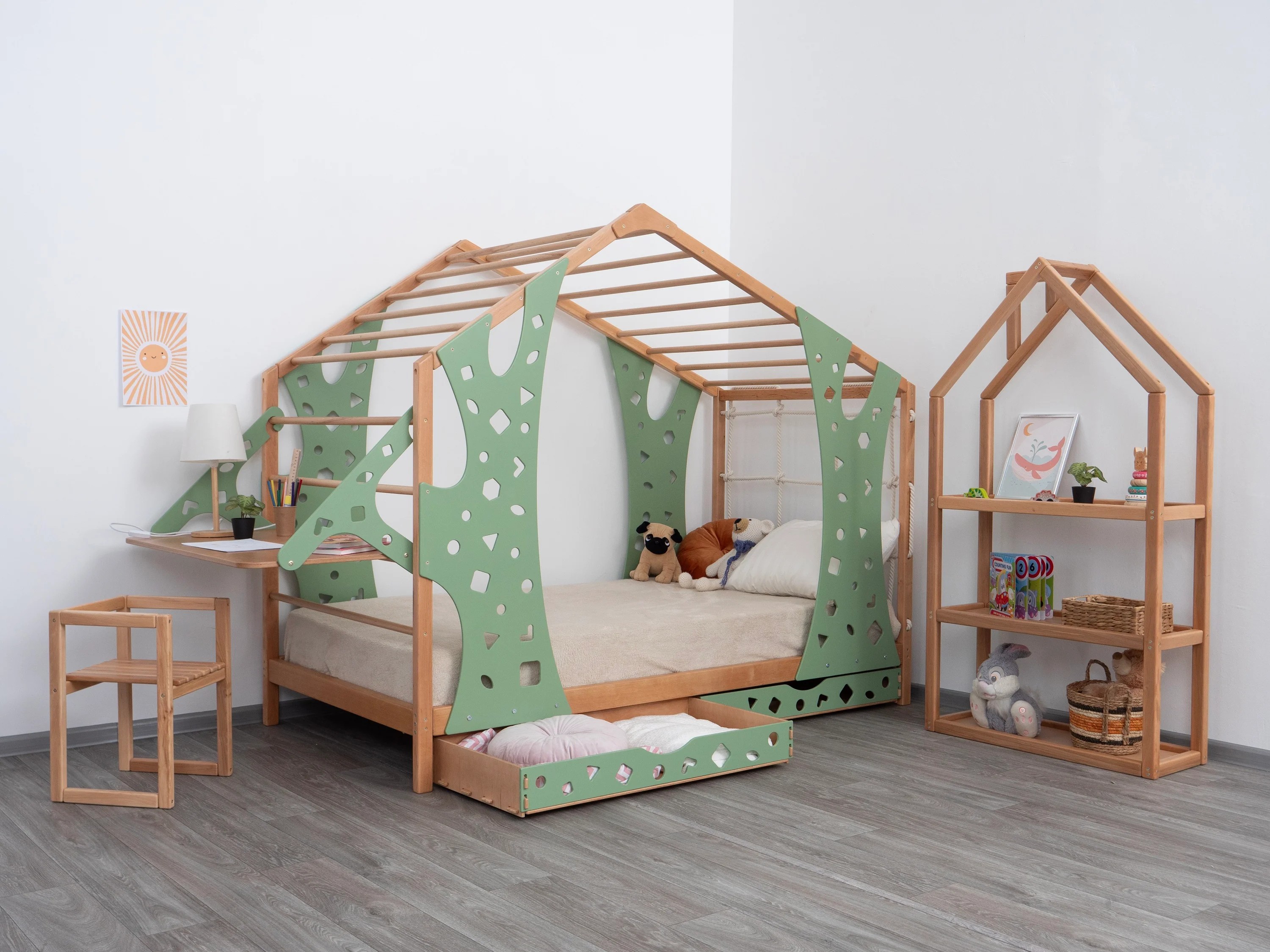 *Montessori Toddler Bed Twin B – обзор и цена Kids Outdoor Jungle Gym