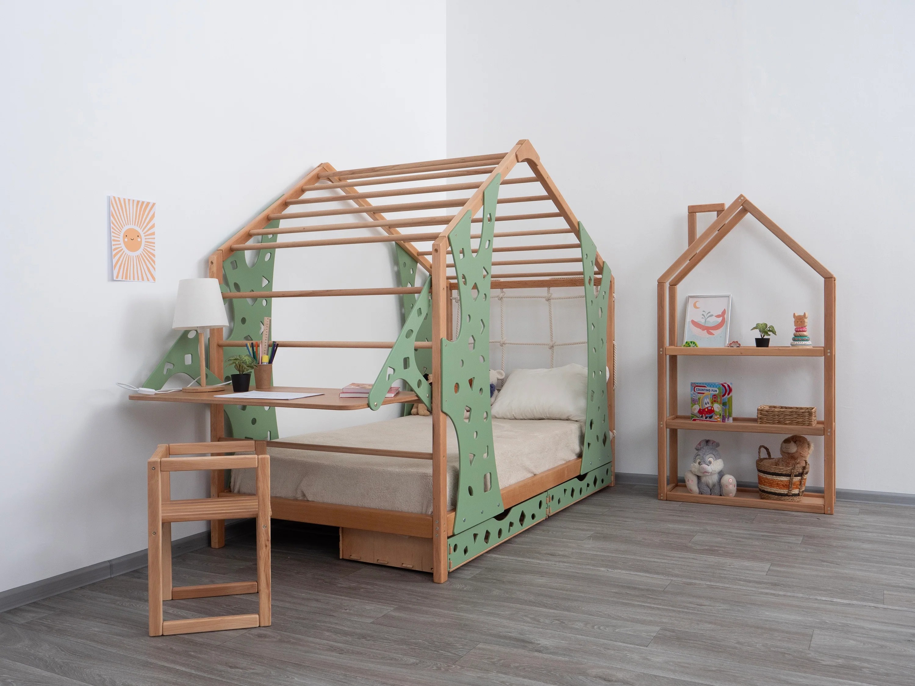 *Montessori Toddler Bed Twin B – обзор и цена Kids Outdoor Jungle Gym