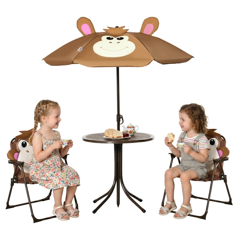 Outsunny Kids Table and Chair  – обзор и цена Kids Outdoor Table And Chairs With Umbrella