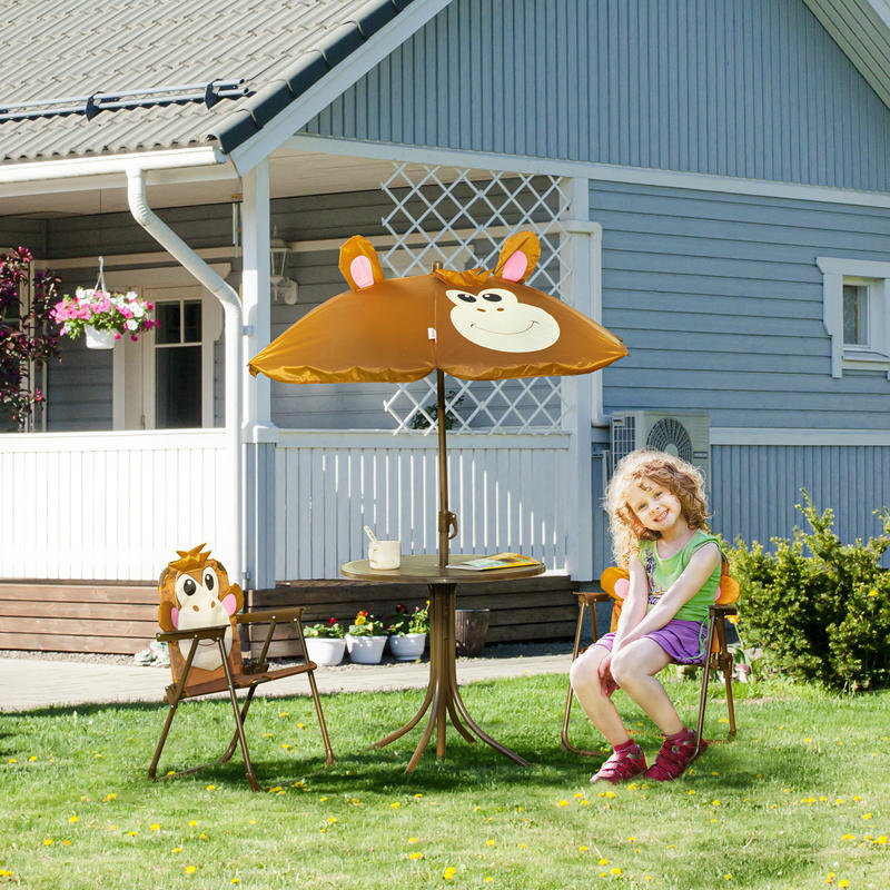 Outsunny Kids Table and Chair  – обзор и цена Kids Outdoor Table And Chairs With Umbrella