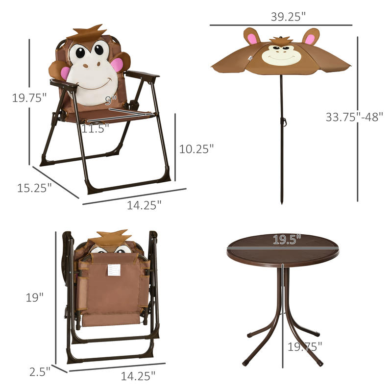 Outsunny Kids Table and Chair  – обзор и цена Kids Outdoor Table And Chairs With Umbrella