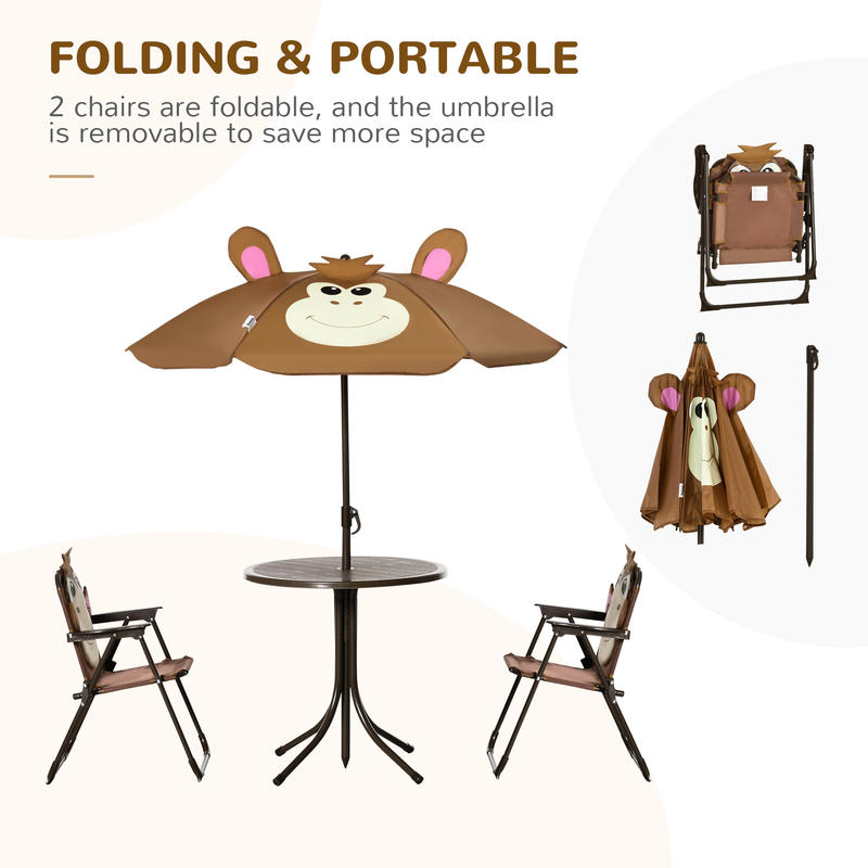 Outsunny Kids Table and Chair  – обзор и цена Kids Outdoor Table And Chairs With Umbrella