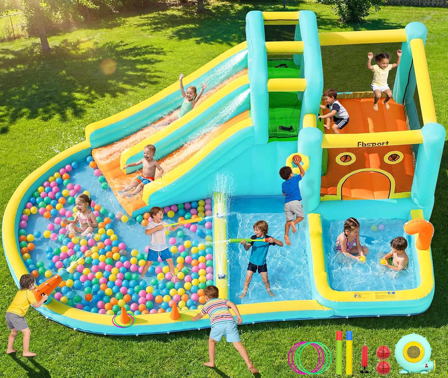 Double Slide Inflatable Water  – обзор и цена Kids Outdoor Water Slide