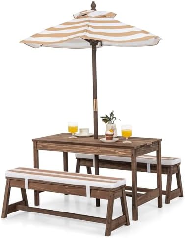 Kids Picnic Table, Outdoor Woo – обзор и цена Kids Outdoor Table With Umbrella