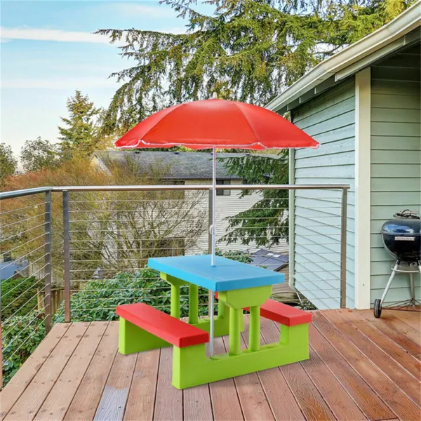 Children Outdoor Picnic Table  – обзор и цена Kids Outdoor Umbrella