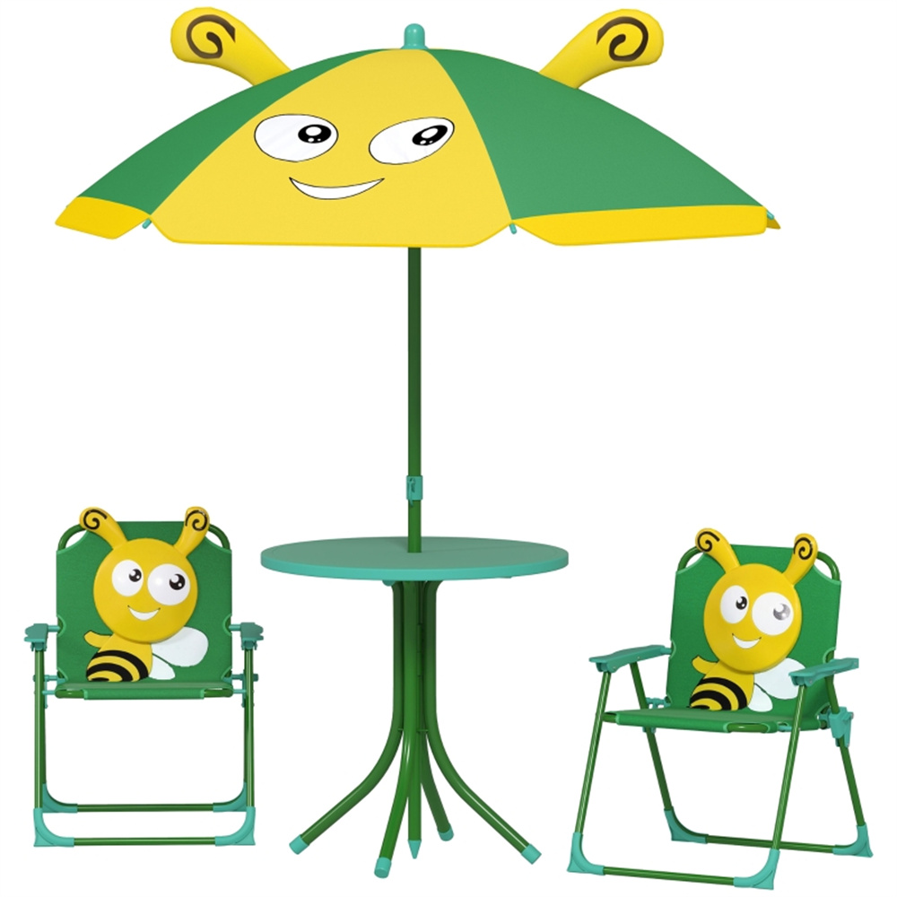 Green Cartoon Frog Toddler Out – обзор и цена Kids Outdoor Table And Chairs With Umbrella