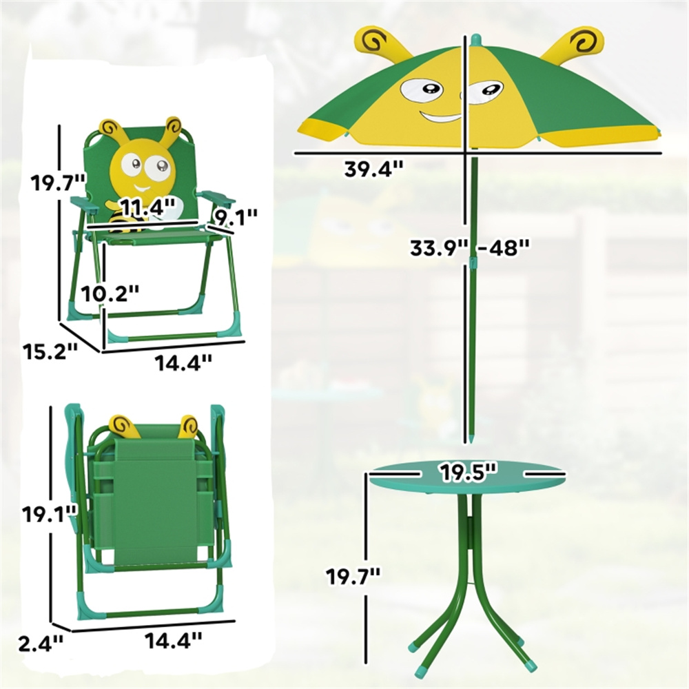 Green Cartoon Frog Toddler Out – обзор и цена Kids Outdoor Table And Chairs With Umbrella