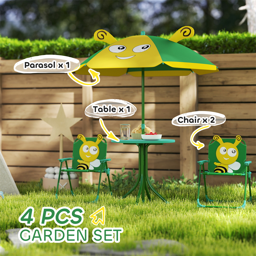 Green Cartoon Frog Toddler Out – обзор и цена Kids Outdoor Table And Chairs With Umbrella