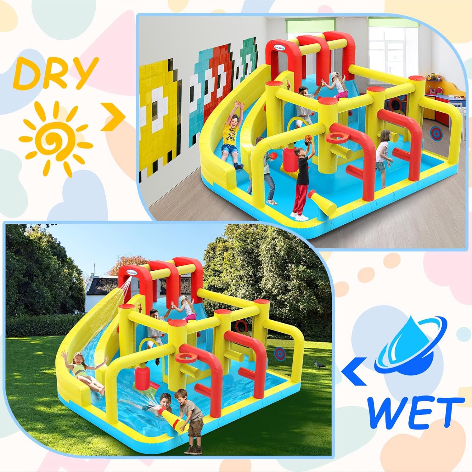 Kids Inflatable Water Slide Bo – обзор и цена Kids Outdoor Water Slide