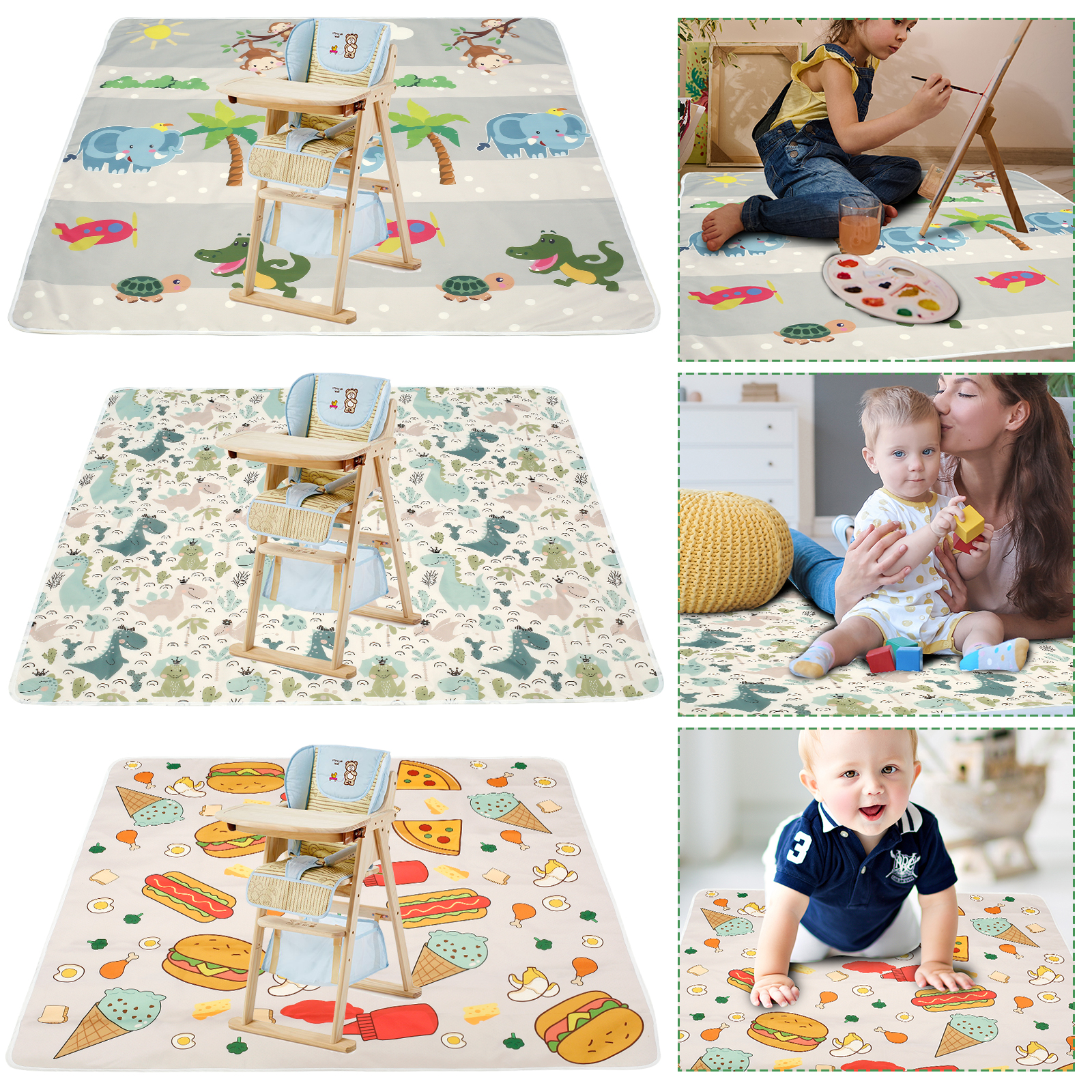 Baby Splat Mat for Under High  – обзор и цена Kids Outdoor Foldable Chair