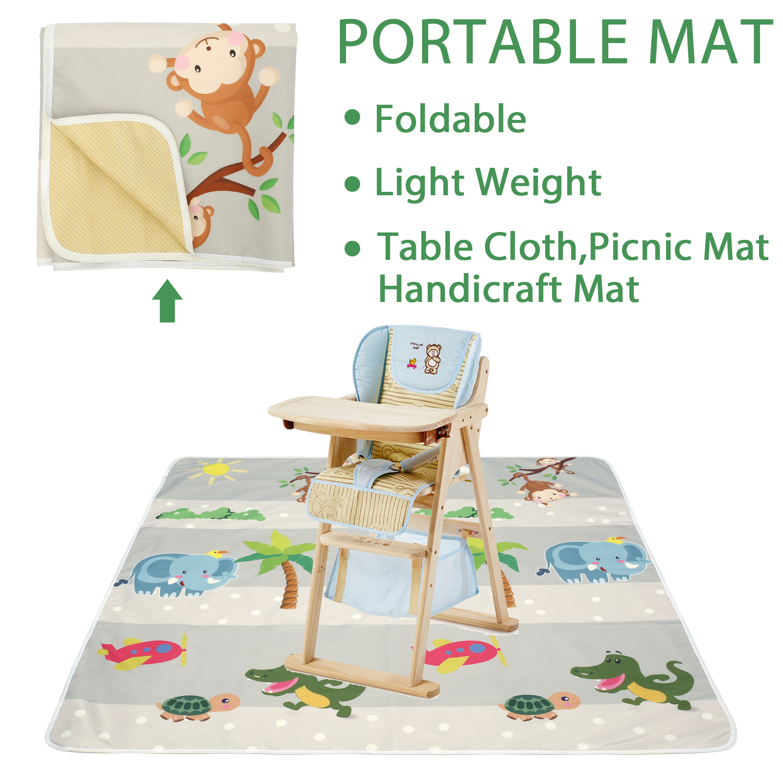 Baby Splat Mat for Under High  – обзор и цена Kids Outdoor Foldable Chair