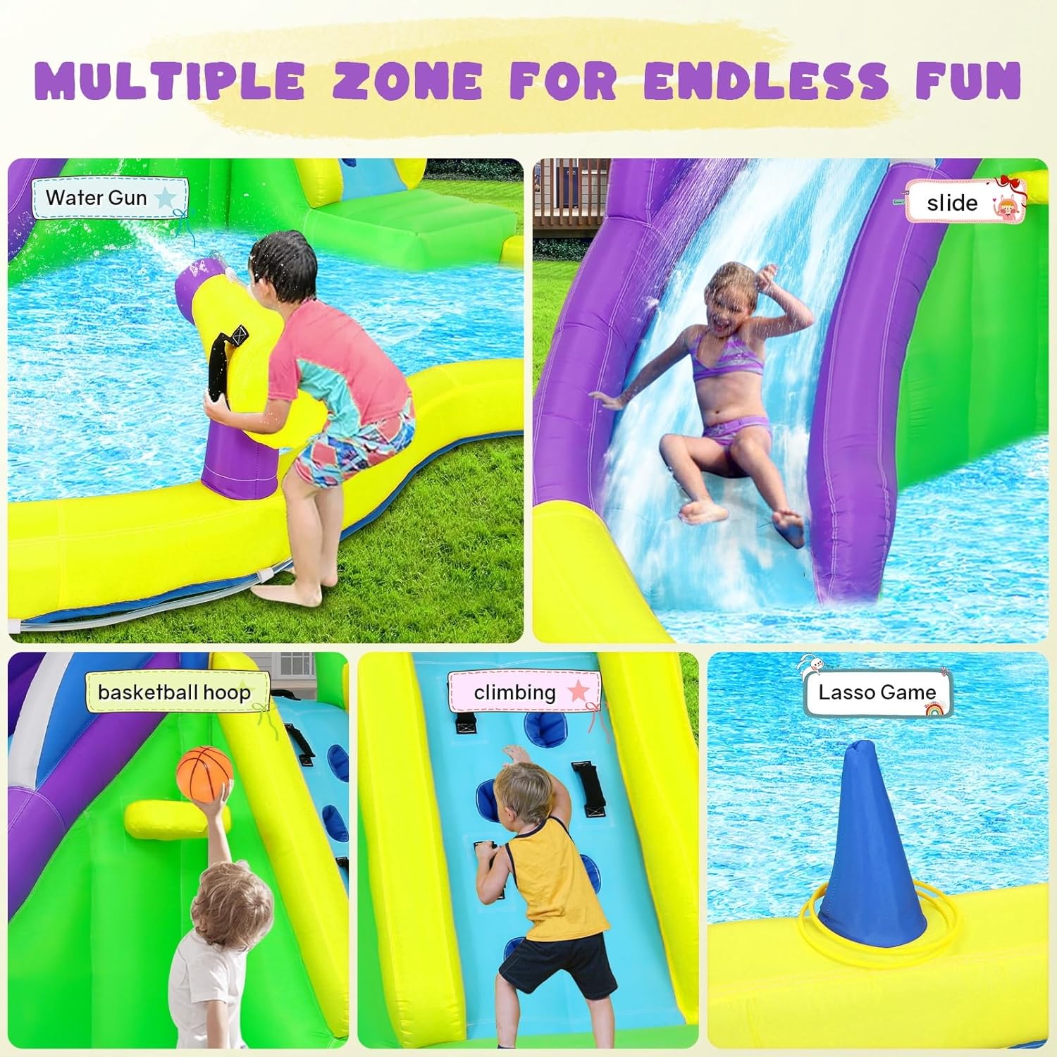 13x14FT Inflatable Bounce Hous – обзор и цена Kids Outdoor Water Slide